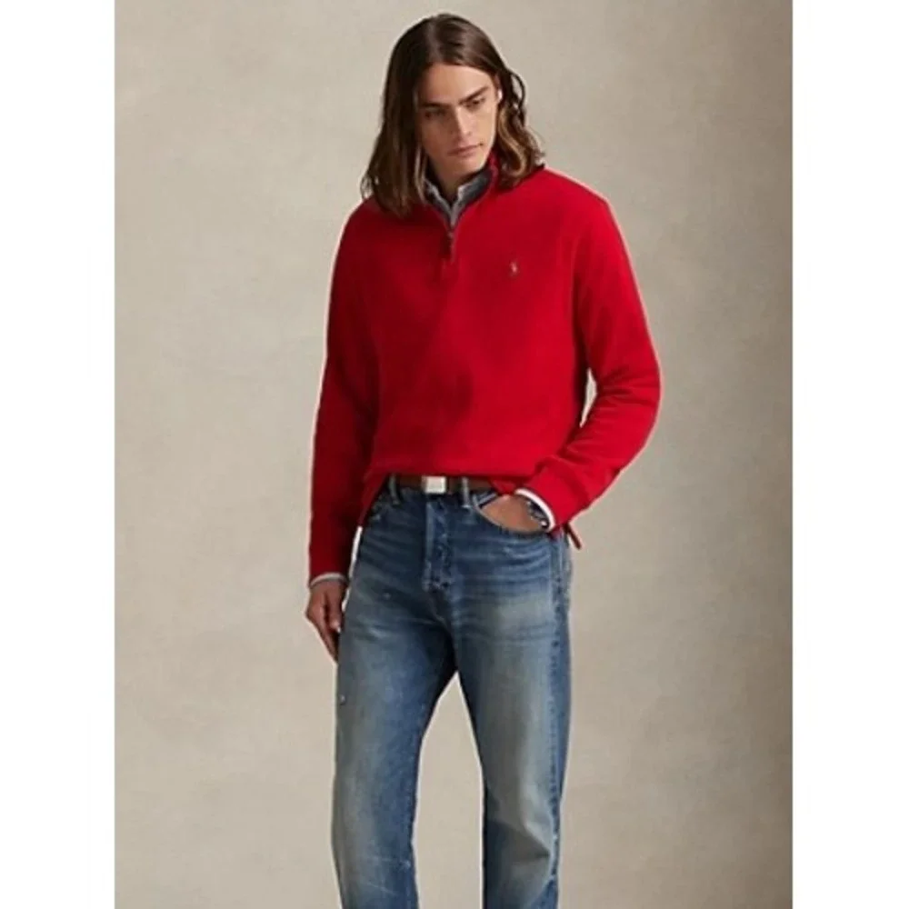 Polo Ralph Lauren Mens XXL Estate-Rib Red 1/4 Zip Pullover Sweater NWT